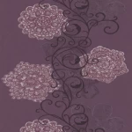 German Wall Paper, Grace Design, Dark purple Color, Dimensions 0.5×10.0 m, Product Code 5747-45