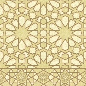 Mosque Carpet Thread Length 12 mm Golden Color, Islamic Ornament, Model Hira | 