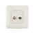 Angular TV Socket + Angular Sattelite Socket, White Color, 7x7cm | Spectra