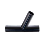 High-Density Polyethylene Fabricated Tee 60° , Size 160 mm, Length 569 mm, Black Color | Union Pipes Factory