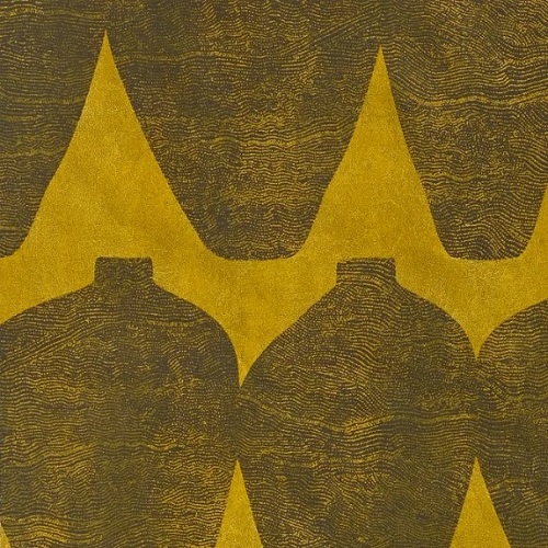 Belgian Patterned Wallpaper 1.005 cm x 70 cm Gold, Model Terra | Abyat Company