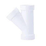UPVC Plastic  45° Wye Tee Size 3 inch White Color | Almanar Factory