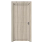 Premium door for entrances, wood, gray color, size 235 x 115 cm, thickness 6 cm, model M01