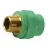 Plastic PPR Male Union Al-Rajhi Size 20 mm Height 22.50 mm Green Color