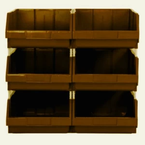 Plastic Storage Shelf 61x40x22 cm, 30kg Capacity, Brown | AL-FURIDI FACTORY FOR PLASTIC INDUSTRIES