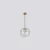 Pendant Light with Single Bulb, Gold Color, Size 300 × 280  mm, Cord Length 1500 mm