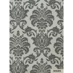Classic Wallpaper Length 10m, Width 0.73m, Pale Gray Color, Model 305005
