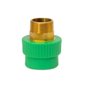 Plastic PPR Male Threaded Adapter Diameter 32mmx3/4 inch, Green Color | Al-Manar Pipes Factory
