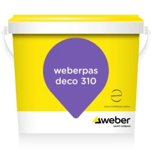 دهان خارجي إسمنتي Weberpas deco 310 جالون 20 كجم، لون بني رملي (O70) | سودامكو -ويبر
