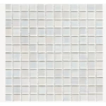 Gloss Mosaic Tiles Size 31.6×31.6 cm, White Color, Fluro Design | Abyat Company