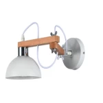 إضاءة جداريّة خشبية، ارتفاع 18 سم، عرض 39 سم