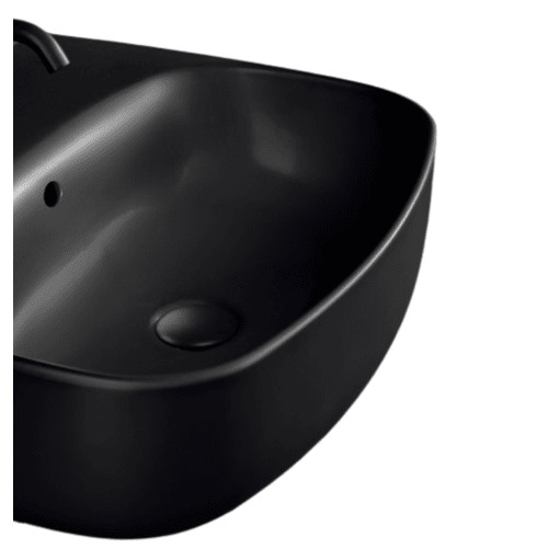 Ceramic Counter Top Wash Basin Matte Black, Size 45 cm | Hatch Company