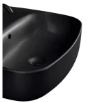 Ceramic Counter Top Wash Basin Matte black, Size 45 cm 