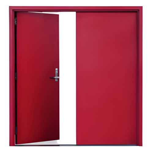 Fire Door Model SF/DD Double Leaf 1950×1900 mm Galvanized Steel Red | SFFECO
