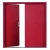 Fire door SFFECO  galvanized steel   without Window  Model SF/DD  Double Door leaf size 1950×1900   mm  Color Red