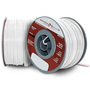سلك كهرباء أمريكي THHN 14 AWG، 600 فولت، نحاس مجدول، عازل PVC، غلاف نايلون أبيض | بحرة للكابلات