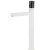 White Washbasin Mixer with Black Stone Handle