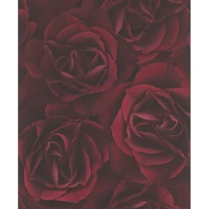 German Wall Covering Floral Design 10m x 0.53m Dark Red | Balbaid Decor Company