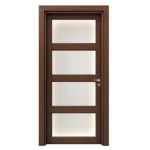 باب بريميوم خشب طبيعي، لون بني، مقاس 235 × 115 سم، سماكة 6 سم، موديل GPR01