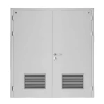 Fire door SFFECO  galvanized steel   with Bottom Louver  Model SF/DD Single Door leaf size 1950×1900   mm  Color Gray
