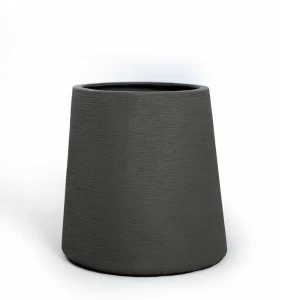 Gray Fiberglass Planter 40x40 cm | Verde