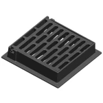 Cast Iron Gully Grating Size 530×600 mm, Rectangular,  25 Tons Load  Gray Color | Saudi Cast Factory
