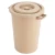 Plastic Polyethylene Waste Bin, Dimensions 45×45×65 cm, Capacity 56 Liters, Beige Color, Model GHAVS