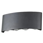 وحدة إضاءة LED خارجية جداريّة، 8 وات، لون اسود، أبعاد 9×21 سم