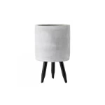 حوض زرع سيراميك مقاس 20×14 سم لون رمادي