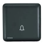 مفتاح جرس 10 امبير، اسود، 86×86 مم، 250 فولت، ماركة سيمنز (دلتا سيتا)