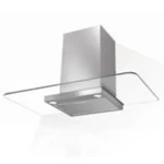 شفاط جداري ستانلس ستيل، قياس عرضي 90 سم، قوة شفط 410 م³، تحكم إلكتروني