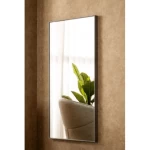 Wall Mirrors Size 60x120x4 cm, Dark Grey Color, Angle Design