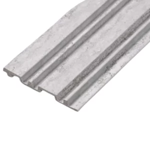 Decorative Wood Substitute PVC Rectangular 12 x 290 cm, Light Gray Marble | Luxury line