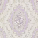 Italian Wall Covering, Pale Beige with Pink, Length 10 m, Width 0.73 m, Model 27002