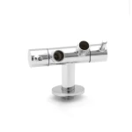 محبس مياه زاوية مخرجين مقاس 1/2 بوصه، لون كروم