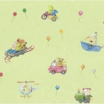  Youth and children Wallpaper, green Color, Length 10m, Width 0.53m, Model 295900