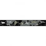 American wall Covering for youth and children, size 10 m x 0.53 m, black and gray color, model GK8857BD 