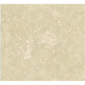 Floral Wall Covering 10m x 1.06m Beige Color, Model 81421 | Balbaid Decor Company