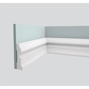 PU Foam Skirting 12 cm Height 3.5 cm Thickness 2.44 m Length White | Zakharef Factory