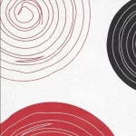 Youthful Wallpaper, Color red with white and black, Length 10m, Width 53 cm