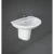 Half Pedestal Bathroom Washbasin, Height 34.5 cm, Size 28x25 cm, Chrome Color | Rak Ceramics