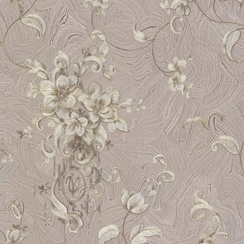 Italian Patterned Wallpaper 10m×1.06m Dark Beige, Model 84012 | Balbaid Decor Company