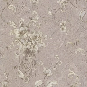 Italian Patterned Wallpaper 10m×1.06m Dark Beige, Model 84012 | Balbaid Decor Company