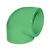 PPR Plastic Elbow 90 Degree Al-Jawdah Factory  Size  25 mm  Length 34.5 mm Color  Green