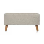Fiber cement planter gray color size 80x30x29 cm