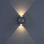 Modern LED Wall Mounted Lighting Unit for Outdoor Use, Size 70×55×55 mm, Gray Color