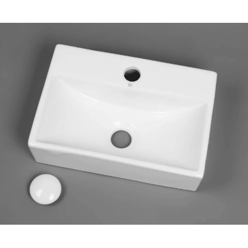 Rectangular Over Counter Washbasin 10.5x25x36.5 cm, Bright White | Hatch Company