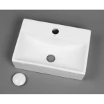Rectangular Shape Over Counter Washbasin 10.5x25x36.5 cm, Bright white Color