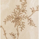 Floral wall covering light beige color, length 10m, width 0.73m, model 2442