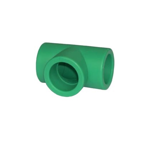 PPR Plastic Tee Size 90 mm Green Color | Al-Manar Pipes Factory